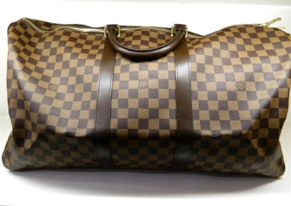 LOUIS VUITTON Keepall Bandouliere Boston Bag Damier